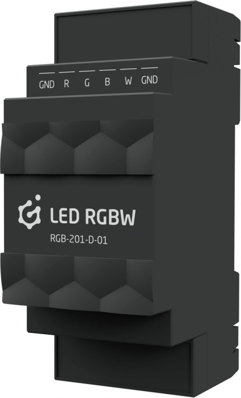 GRENTON LED RGBW, moduł sterownika oświetlenia LED, DIN, TF-Bus | RGB-201-D-01