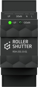 GRENTON ROLLER SHUTTER, moduł sterownika do rolet, żaluzji, zasłon, kurtyn, markiz, DIN, TF-Bus | RSH-201-D-01