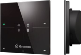 GRENTON SMART PANEL 4B dotykowy szklany czarny, wyświetlacz OLED, Inteligentne Sterowanie Domem, TF-Bus, black | SPS-204-T-01