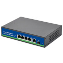 ViDiLine Switch 4 porty PoE + 1 port Uplink 1000Mb/s + 1 port światłowodowy SFP