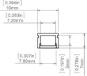 KLUŚ Profil led PIKO 1m 2m 3m czarny anoda e6-k7 | B8288K7 (A08288A07)