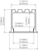 KLUŚ Profil led LOKOM czarny anoda e6-k7 1m 2m 3m | B5553K7 (A05553A07)