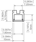 KLUŚ Profil led PIKO-ZM czarny anoda e6-k7 2m | C1168K7_2 (A01168A07_2)