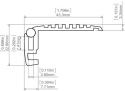 KLUŚ Profil led STEKO 1m 2m 3m czarny anoda e6-k7 | 18018K7 (A18018A07)