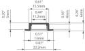 KLUŚ Profil led MICRO-NK 1m 2m 3m lakier ral9010 | C1587L9010OD (A01587L10OD)