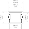 KLUŚ Profil led PDS-4-PLUS 1m 2m 3m lakier ral9010 | C1263L9010OD (A01263L10OD)