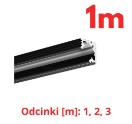 KLUŚ Profil led 45-ALU 1m 2m 3m czarny anoda e6-k7 | B4023K7 (A04023A07)