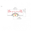 KLUŚ Profil led FASKO 1m 2m 3m surowy | C4323NA (A04323N)