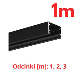 KLUŚ Profil led GLAZA-LL 1m 2m 3m czarny anoda e6-k7 | C2627K7 (A02627A07)