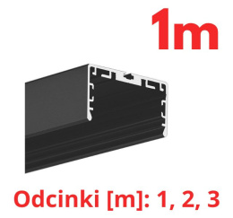 KLUŚ Profil led LIPOD-50 1m 2m 3m czarny anoda e6-k7 | C2609K7 (A02609A07)