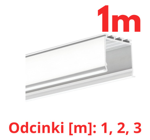 KLUŚ Profil led LOKOM 1m 2m 3m lakier ral9010 | B5553L9010OD (A05553L10OD)