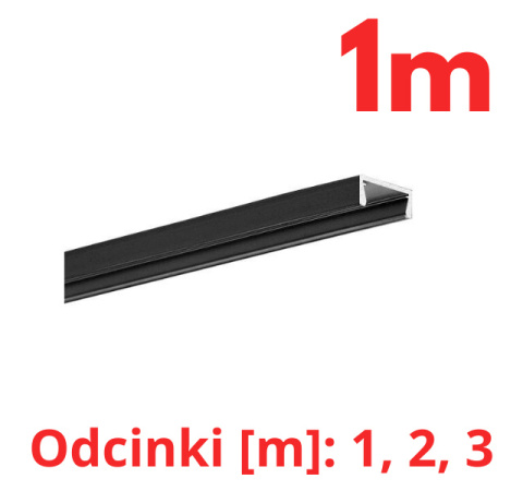 KLUŚ Profil led MICRO-PLUS 1m 2m 3m czarny anoda e6-k7 | C2966K7 (A02966)