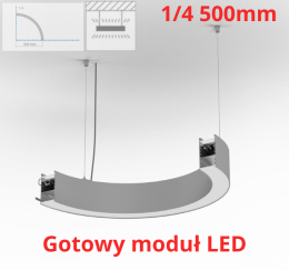 KLUŚ Gotowa Lampa LED Serpent R 1/4 R500 Zwieszana FP02756-A01M30028D4B