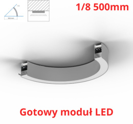 KLUŚ Gotowa Lampa LED Serpent R 1/8 R500 Napowierzchniowy FN02756-A01M30009D5B