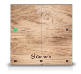 GRENTON Panel dotykowy jasne drewno 4-przyciskowy, natynkowy, TOUCH PANEL + 4B, TF-Bus, CUSTOM WOOD LIGHT | TPA-604-T-02