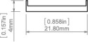 KLUŚ led Osłona HS-22 przezroczysta 1m 2m 3m | B17011C (17022, B17011T)