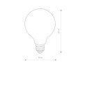 E27 - BULB GLASS BALL LED, E27, 8W