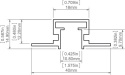 KLUŚ Profil led TEPIKO 1m 2m 3m surowy | 18046NA (A18046N)