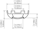 KLUŚ Profil led TOST 1m 2m anoda e6-k1 | B5393ANODA (A05393A)