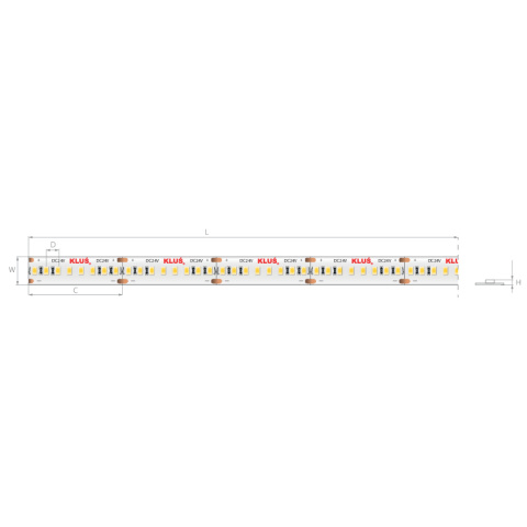 KLUŚ Taśma LED K-HD50-0480-24V 4.8 W/m 1mb