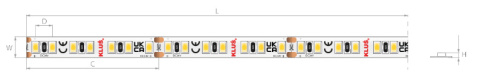 KLUŚ Taśma LED K-CR40-1440-24V 14,40W/m 1mb | (K-CR-40-1440-24)