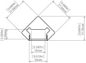 KLUŚ Profil led KUBIK-45 anoda e6-k1 2m | B7697ANODA_2 (A07697A_2)