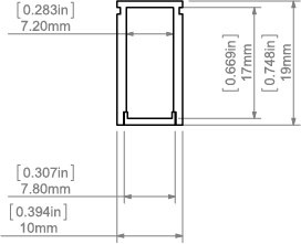KLUŚ Profil led LINO 1m 2m 3m anoda e6-k1 | B8287ANODA (A08287A)