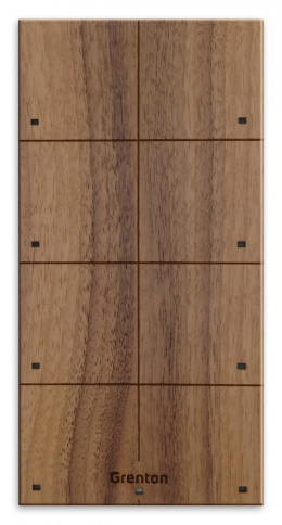 GRENTON Panel dotykowy ciemne drewno 8-przyciskowy, natynkowy, TOUCH PANEL + 8B, TF-Bus, CUSTOM WOOD DARK | TPA-608-T-01