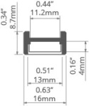 KLUŚ Profil led MICRO-H anoda e6-k1 3m | C0599ANODA_3 (A00599A_3)