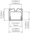 KLUŚ Profil led OPK-4 anoda e6-k1 2m | C0370ANODA_2 (A00370A_2)