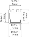 KLUŚ Profil led PDS-ZM anoda e6-k1 2m | B7696ANODA_2 (A07696A_2)